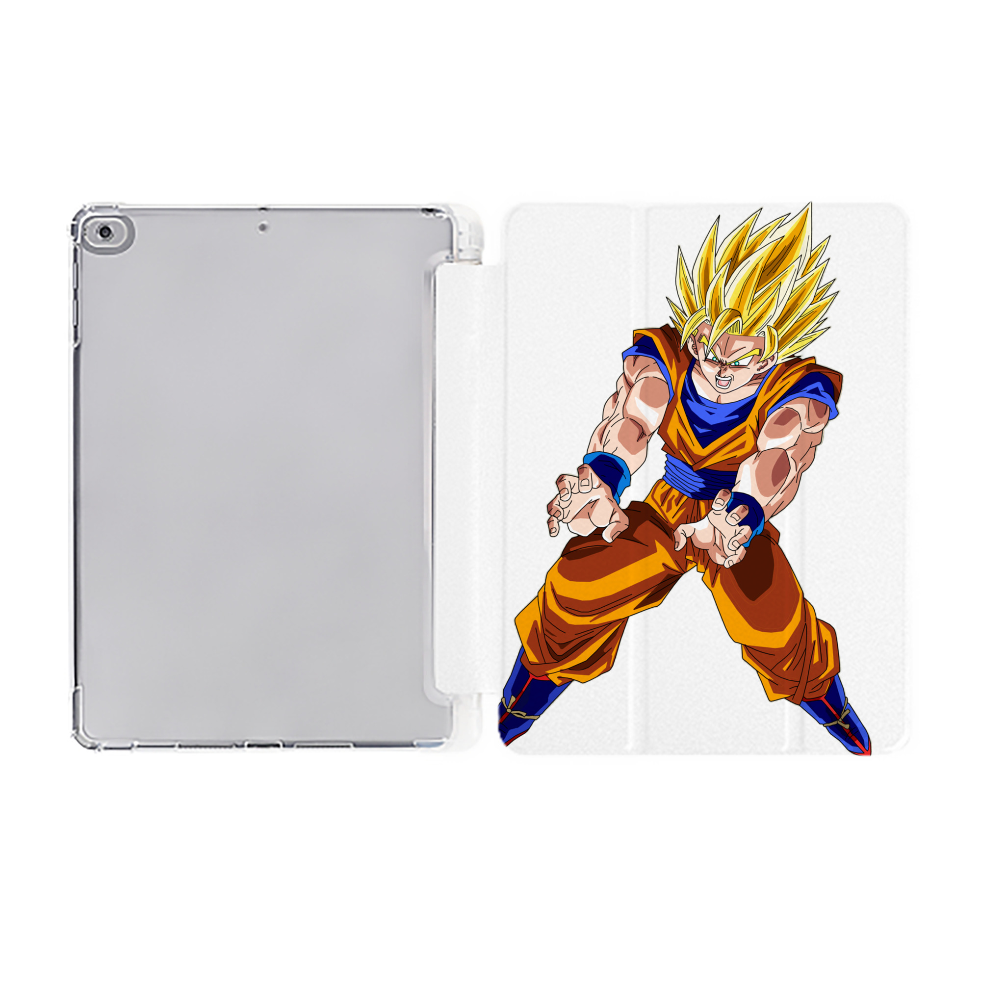 （画像用） ドラゴンボール 孫悟空（そん ごくう）Son Goku カカロット DRAGON BALL Kakarotto IPad ケース ペン収納付き 三つ折りスタンド PUレザー×シリコン 対応機種9.5/10.5/10.9インチ
